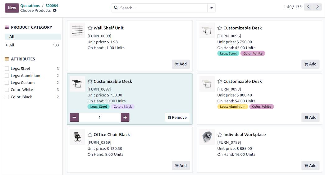 Odoo crm quotation